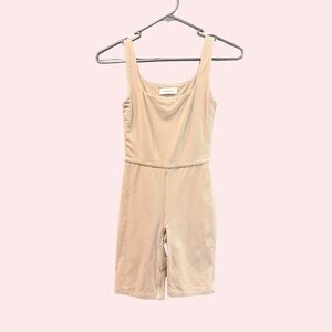 Babaton Contour Beige Sleeveless Romper